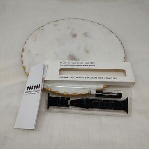 Black Watch Band for Men Compatible With Apple Watch